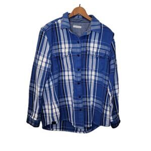 Outerknown Womens Organic Cotton Plaid Blanket Button Down Shirt M/L Gorpcore